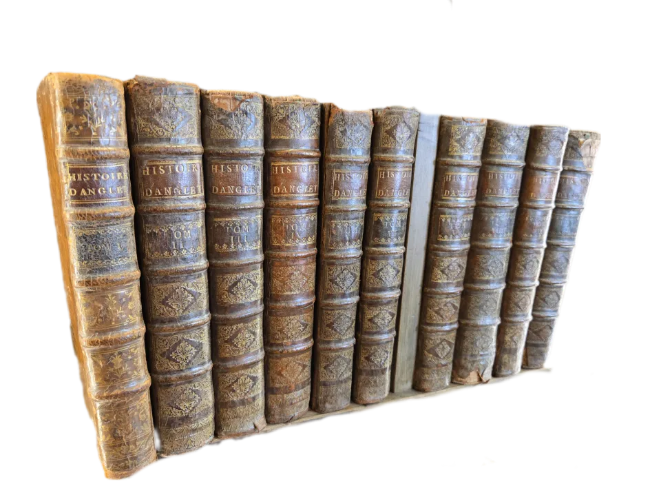 Histoire d’Angleterre par Paul de Rapin de Thoyras, 1733-1737 — 10 volumes in-folio