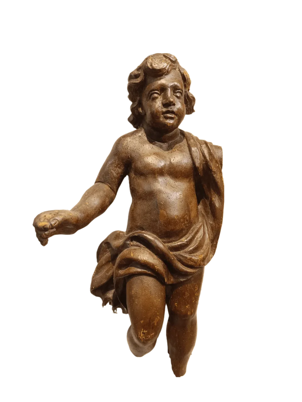 Putto baroque en bois sculpté, Europe, début du XVIIIe siècle