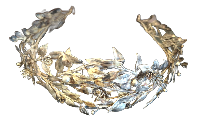 couronne mariage detouree Couronne de mariage autrichienne en argent