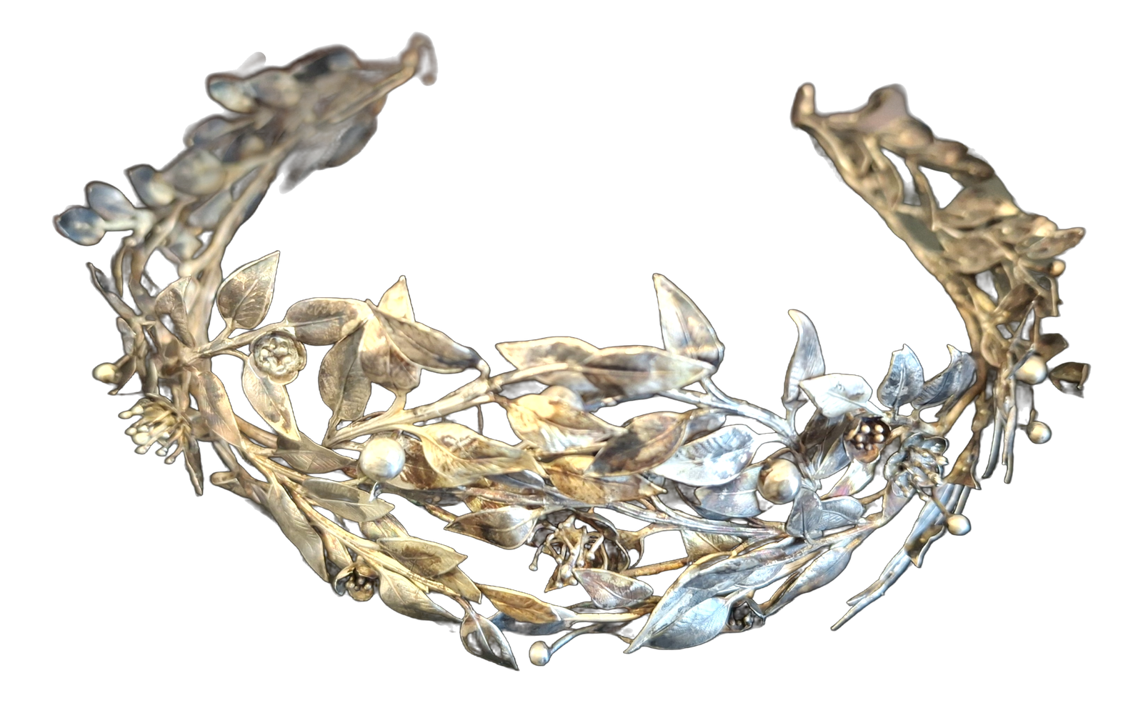 couronne mariage detouree scaled Couronne de mariage autrichienne en argent